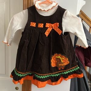 Girls Corduroy Thanksgiving Jumper/Dress